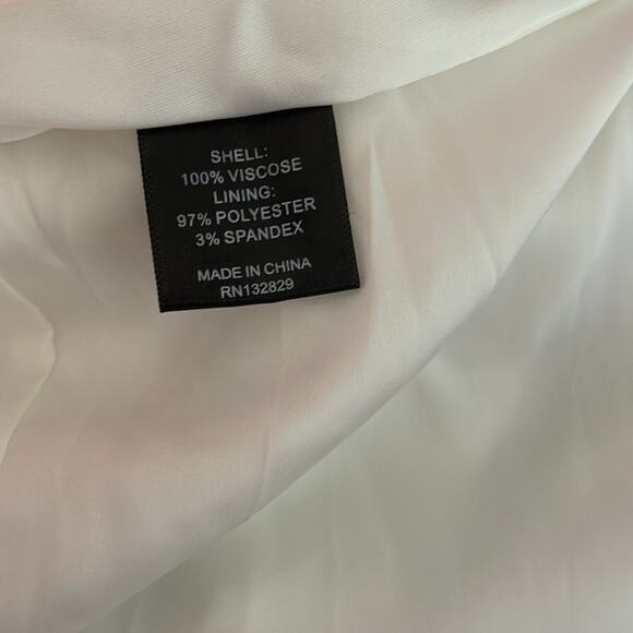 Dundas Harlow Crystal Embellished Ruched Draped White Maxi Dress Size S - Picture 10 of 11